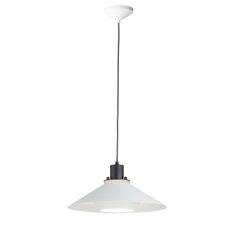 Oslo 15.75" Medium Pendant in Black / White