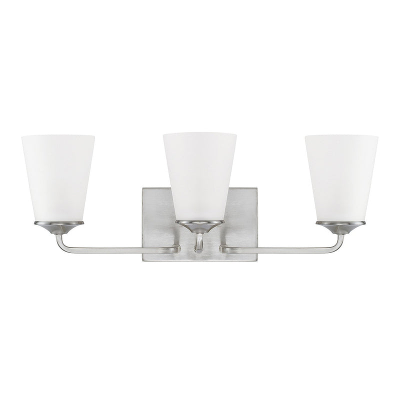 Braylon 3-Light Bath Vanity Light in Brushed Nickel