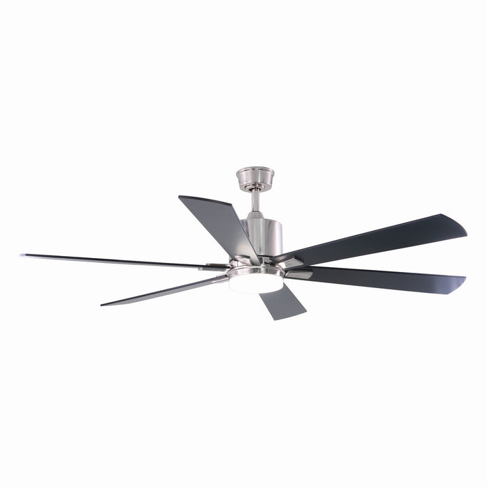 Wheelock 60" Ceiling Fan in Satin Nickel - Lamps Expo