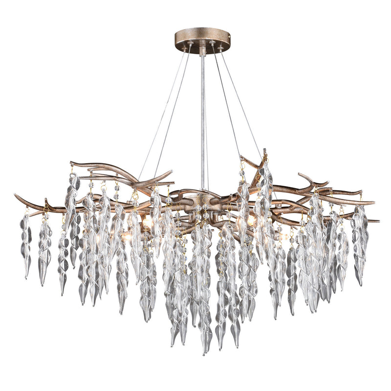 Rainier 5-Light Chandelier in Silver Mist - Lamps Expo