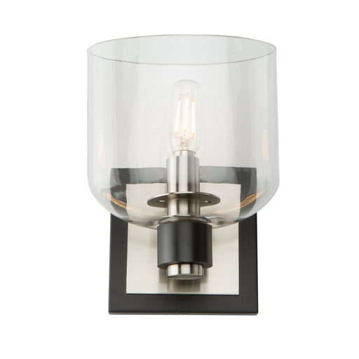 Lyndon Bath Sconce in Black and Brushed Nickel