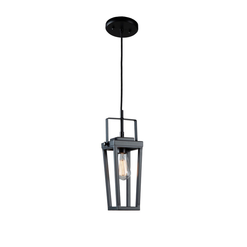 Carriage 5" Lantern Pendant in Black