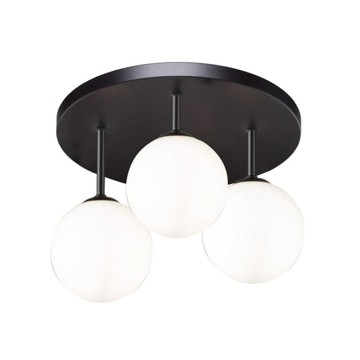 Comet 3-Light Semi-Flush Mount in Semi Matte Black