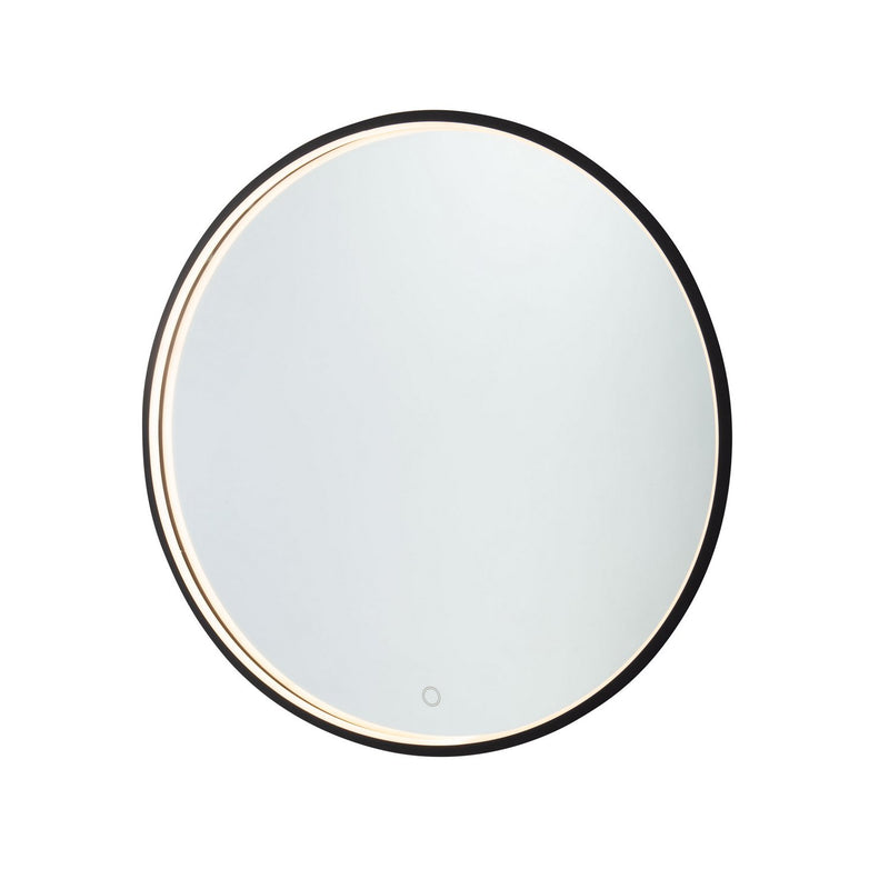 Reflections 23.75" x 28" LED Lighted Mirror in Matte Black