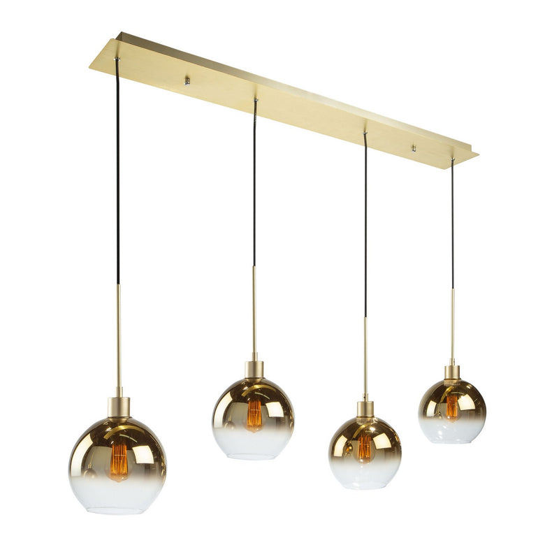 Morning Mist 4-Light Linear Pendant in Gold