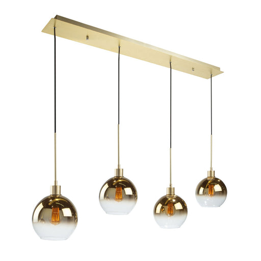 Morning Mist 4-Light Linear Pendant in Gold