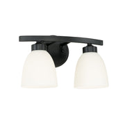 Jameson 2-Light Bath Vanity Light in Matte Black