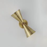 Helsinki 2 Light Wall Sconce in Natural Aged Brass