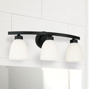 Jameson 3-Light Bath Vanity Light in Matte Black