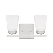 Baxley 2-Light Bath Vanity Light in Brushed Nickel