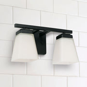 Baxley 2-Light Bath Vanity Light in Matte Black
