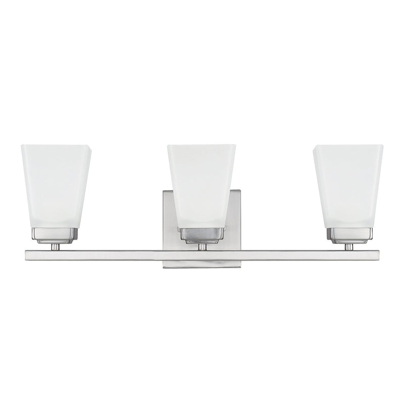Baxley 3-Light Bath Vanity Light in Brushed Nickel
