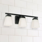 Baxley 3-Light Bath Vanity Light in Matte Black