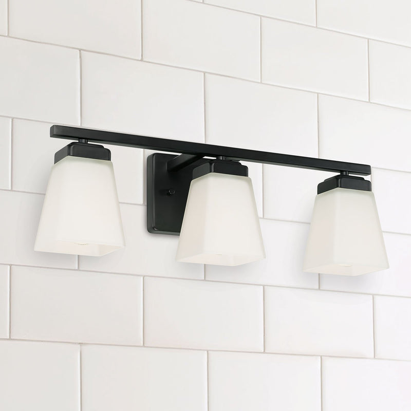 Baxley 3-Light Bath Vanity Light in Matte Black