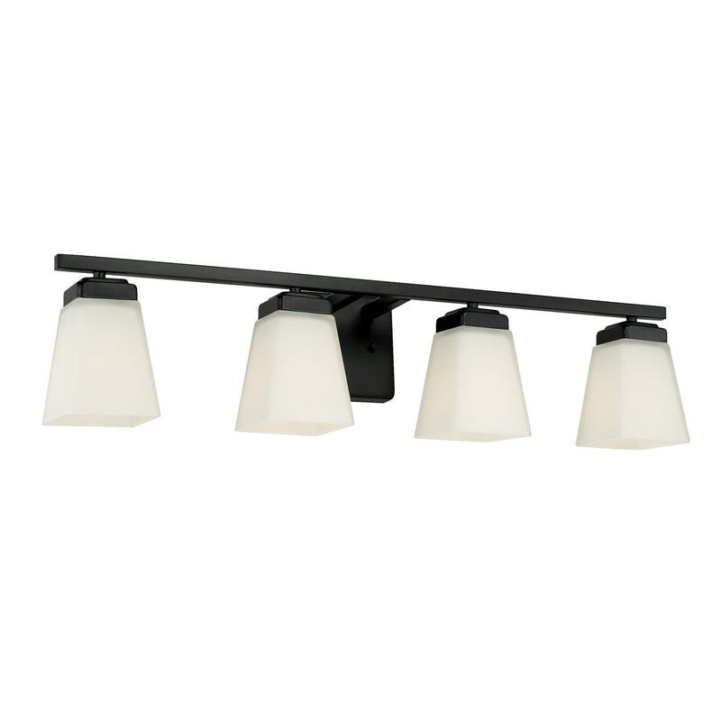 Baxley 4-Light Bath Vanity Light in Matte Black