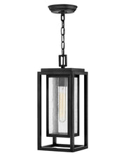 Republic Medium Outdoor Hanging Lantern in Black