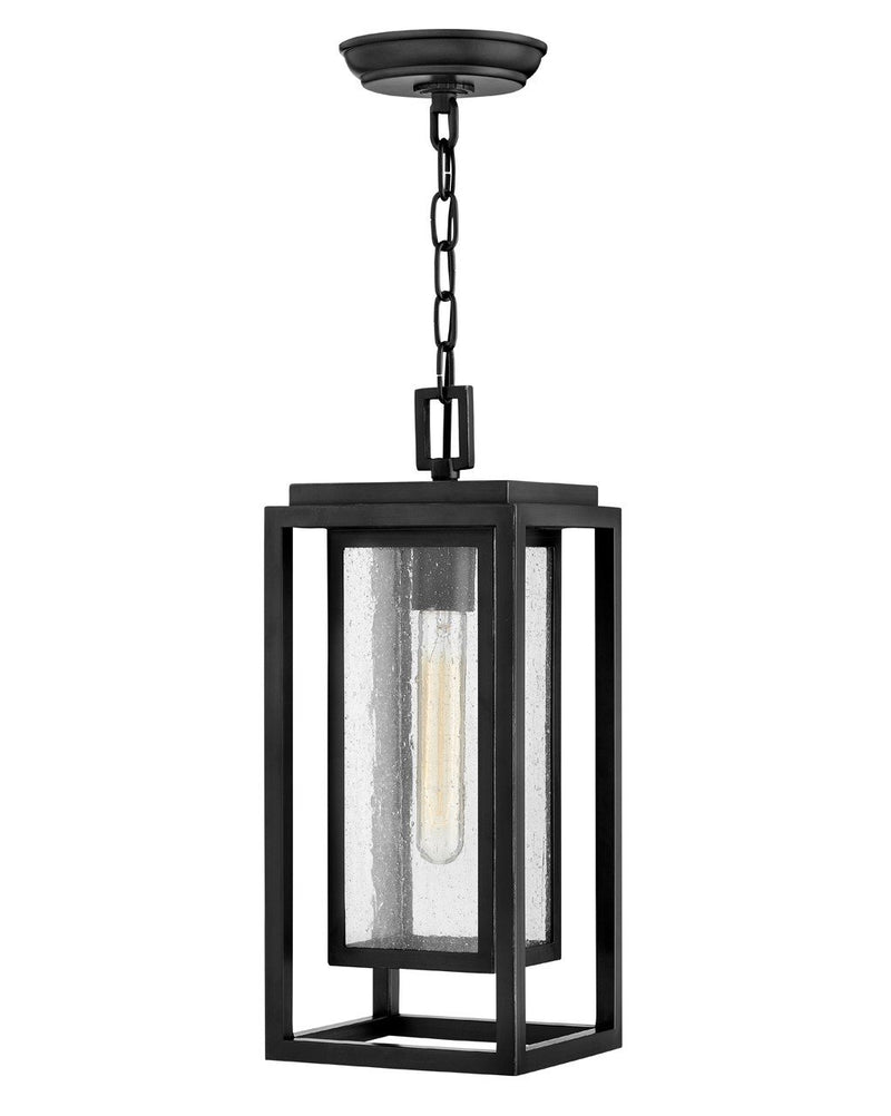 Republic Medium Outdoor Hanging Lantern in Black