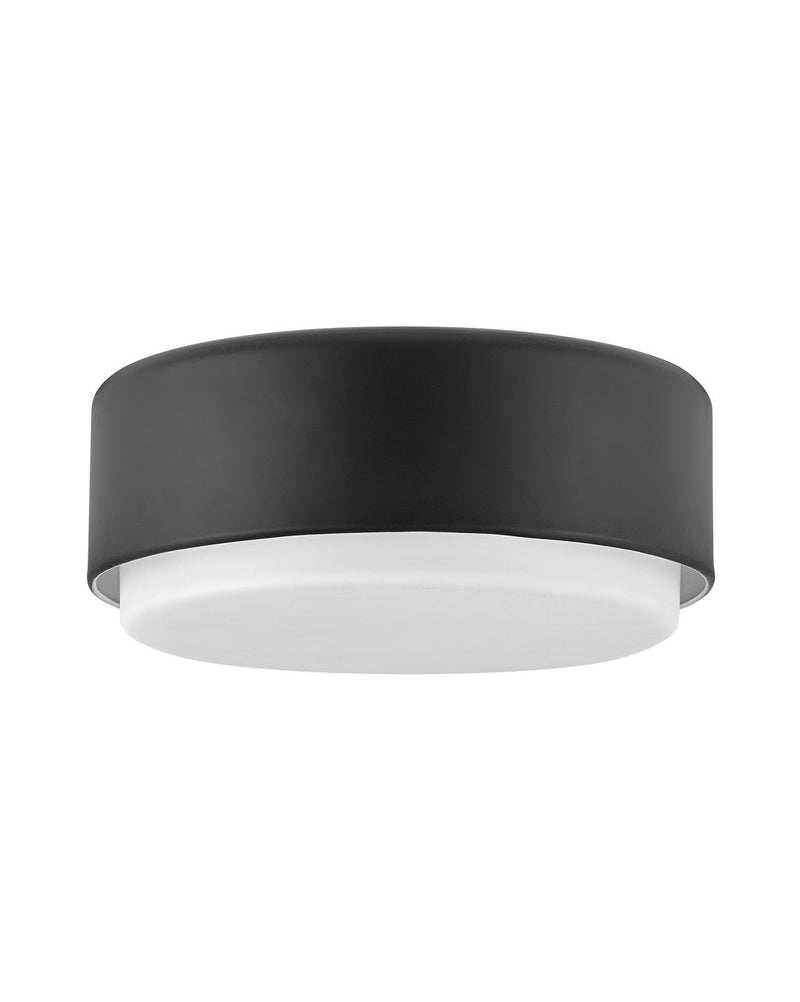 Cedric 2-Light 12" Flush Mount in Black
