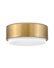 Cedric 2-Light 12" Flush Mount in Lacquered Brass
