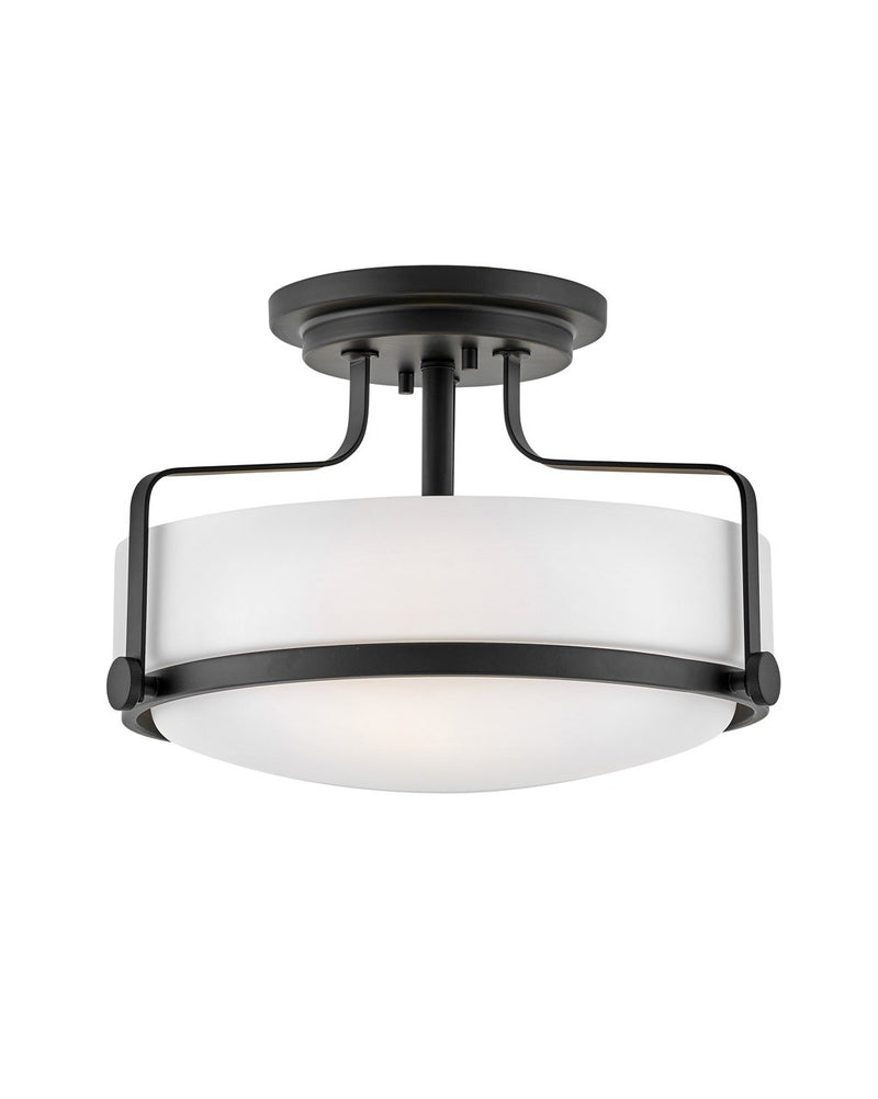 Harper 3-Light 14.5" Semi-Flush Mount in Black