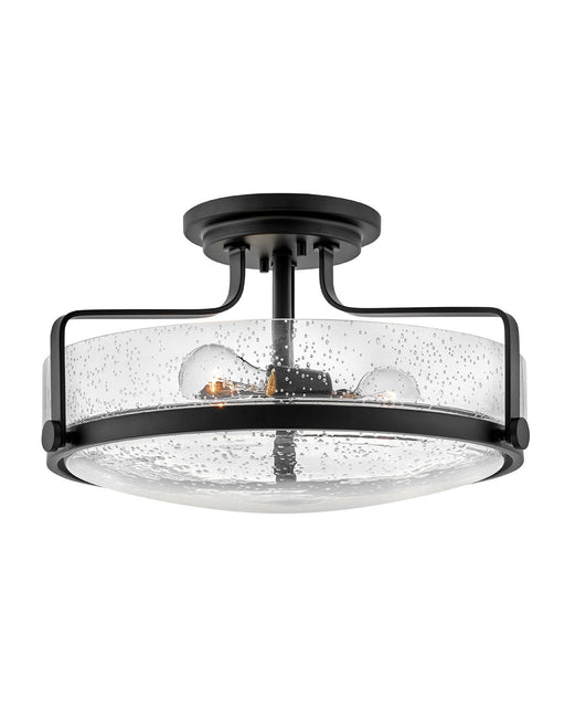 Harper 3-Light 18" Semi-Flush Mount in Black