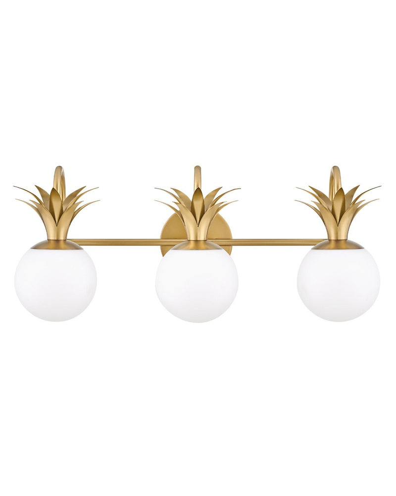 Palma 3-Light Bath Vanity Light in Heritage Brass