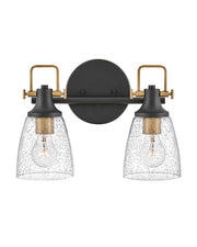 Easton 2-Light Bath Vanity Light in Black
