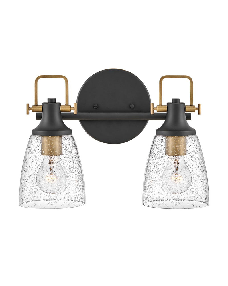 Easton 2-Light Bath Vanity Light in Black