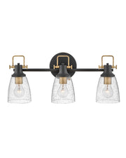 Easton 3-Light Bath Vanity Light in Black