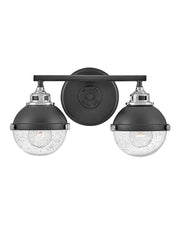 Fletcher 2-Light Bath Vanity Light in Black