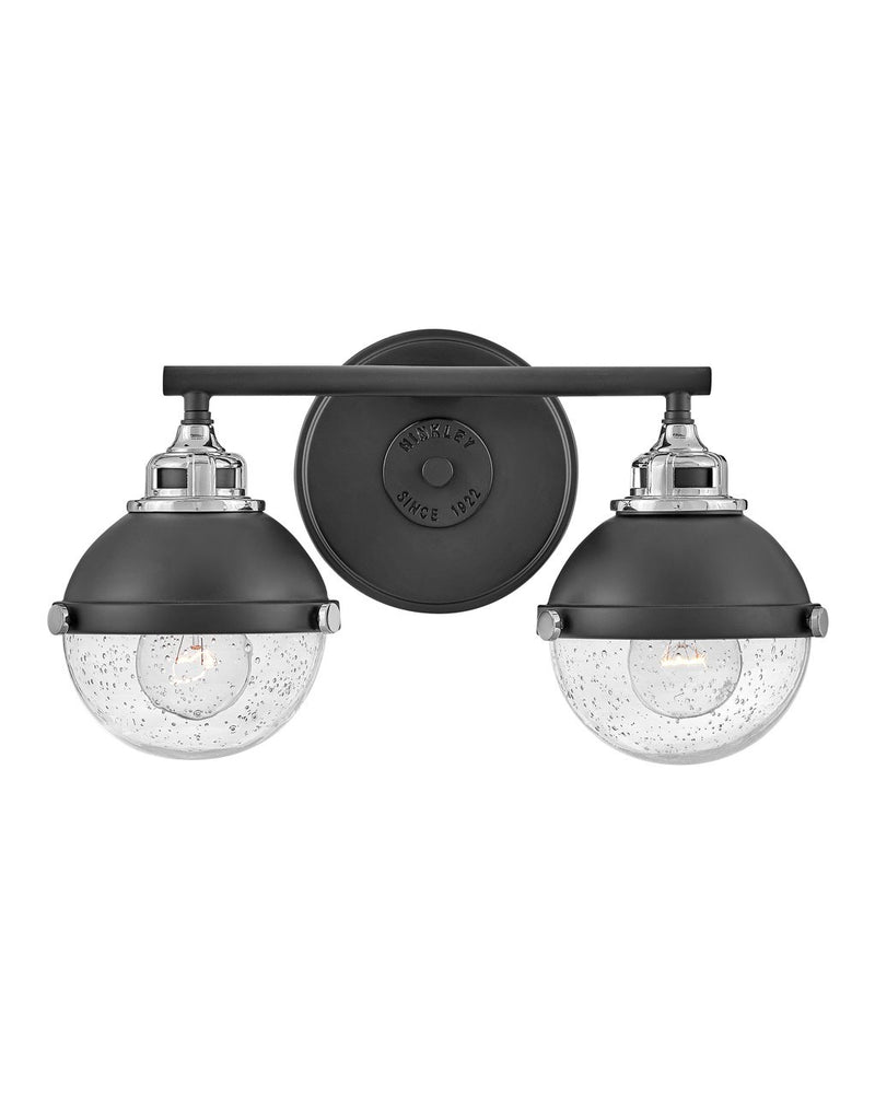 Fletcher 2-Light Bath Vanity Light in Black