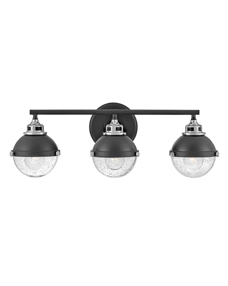 Fletcher 3-Light Bath Vanity Light in Black