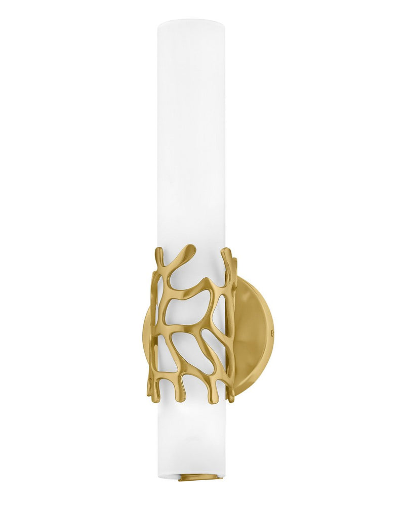 Lyra LED Bath Sconce in Lacquered Brass