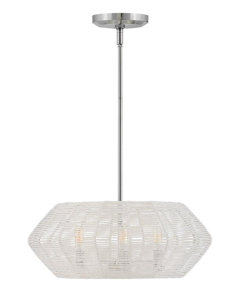 Luca 3-Light Drum Pendant in Polished Chrome