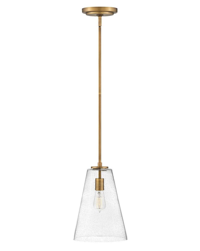 Vance Mini Pendant in Heritage Brass