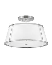 Clarke 2-Light Semi-Flush Mount in Polished Nickel