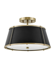 Clarke 2-Light Semi-Flush Mount in Warm Brass