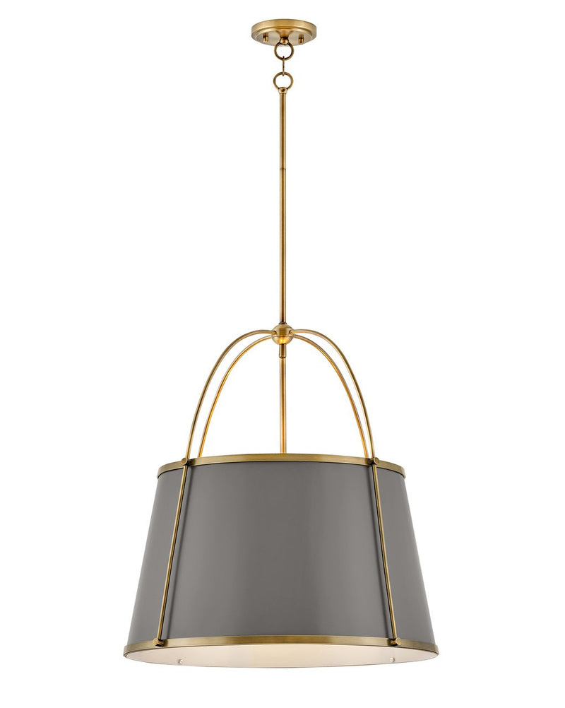 Clarke 4-Light Pendant in Lacquered Dark Brass