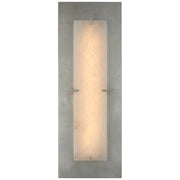 Dominica LED Wall Sconce in Burnished Silver Leaf and Alabaster
