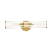 Crosby 2 Light Wall Sconce in Satin Brass