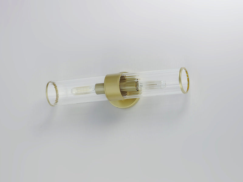 Crosby 2 Light Wall Sconce in Satin Brass