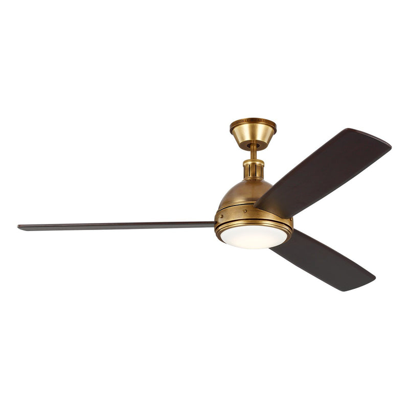 Hicks 60" LED Ceiling Fan in Hand Rubbed Antique Brass