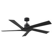 Aspen 56" Ceiling Fan in Midnight Black with Midnight Black Blades