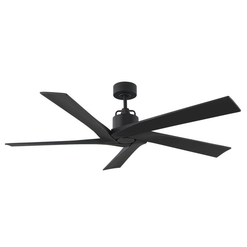 Aspen 56" Ceiling Fan in Midnight Black with Midnight Black Blades