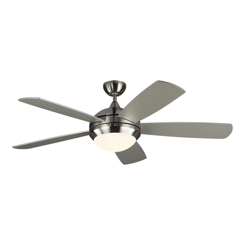 Discus 52" Remote LED Ceiling Fan in Brushed Steel