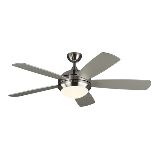 Discus 52" Remote LED Ceiling Fan in Brushed Steel