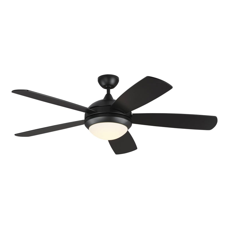 Discus 52" Remote LED Ceiling Fan in Midnight Black