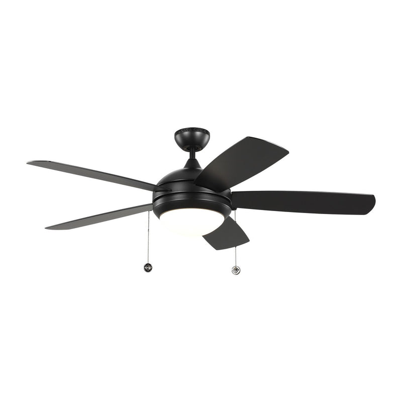 Discus 52" Wet-Rated LED Ceiling Fan in Matte Black