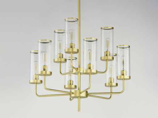 Crosby 9 Light Chandelier in Satin Brass