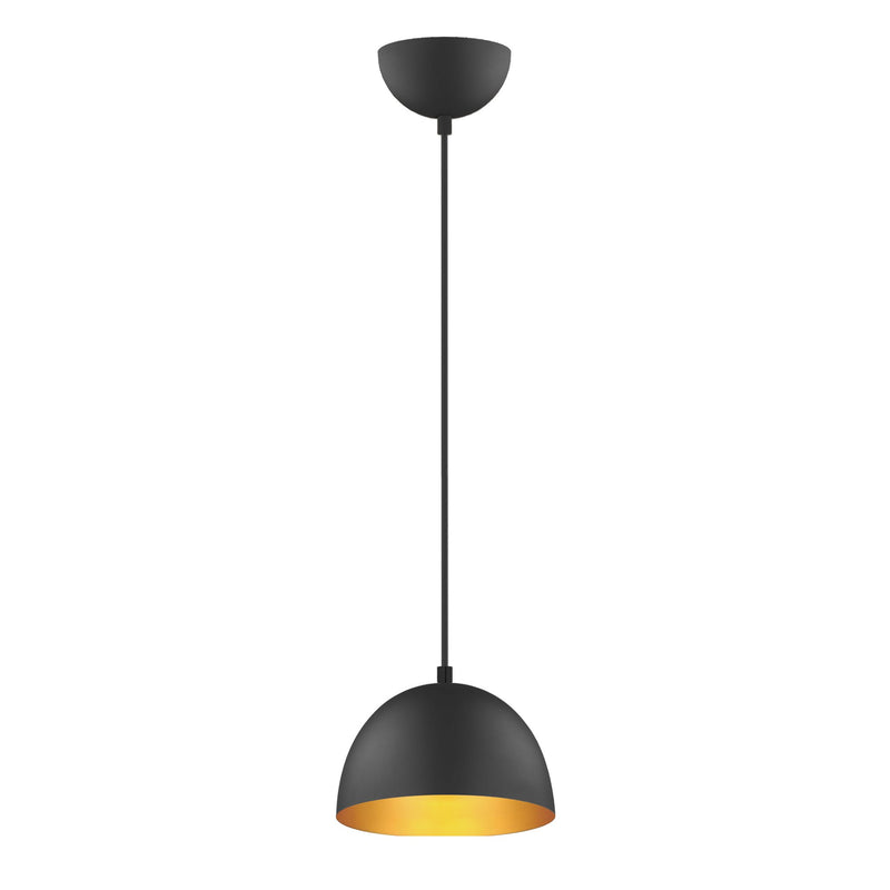 Tova 9" Pendant in Black / Gold